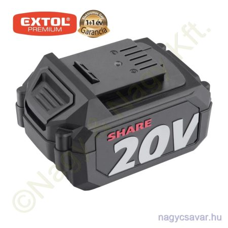 Tartalék akku Share20V 20V Li-ion 4,0Ah EXTOL Prémium
