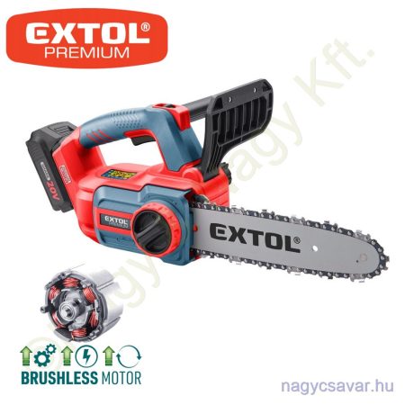 Akkus láncfűrész szénkefementes motor Share20V 20V Li-Ion 1x2,0Ah + töltő 305mm EXTOL Prémium