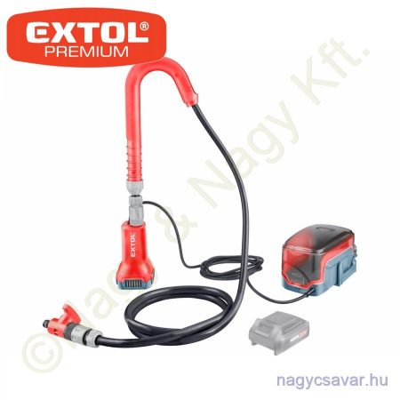 Akkus esővíz (hordóürítő) szivattyú Share20V 20V Li-Ion akku és töltő nélkül 1,9m3/h EXTOL Prémium