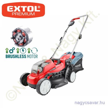 Akkus fűnyíró szénkefementes, Garden20V 20V akku és töltő nélkül vágási kapacitás 33cm, állítható magasság EXTOL Prémium