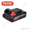 Tartalék akku Garden 20V, Li-ion 2.0Ah EXTOL Prémium
