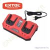Akkutöltő Garden 20V 2x2,4A EXTOL Prémium Akkutöltő Garden 20V 2x2,4A EXTOL Prémium