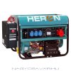 EGM-65 AVR-3E benzinmotoros áramfejlesztő+HAE-3 indito automatika, max 6500 VA, háromfázisú, önindítós HERON