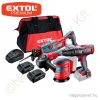 Akkus gép készlet Share20V 20V Li-Ion 2x2,0Ah + töltő + táska EXTOL Prémium
