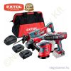 Akkus gép készlet Share20V 20V Li-Ion 2x2,0Ah + töltő + táska EXTOL Prémium Akkus gép készlet Share20V 20V Li-Ion 2x2,0Ah + töltő + táska EXTOL Prémium