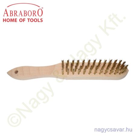 Kézi kefe fanyelű, 3soros 290/140mm 0.30 rezezett ABRABORO