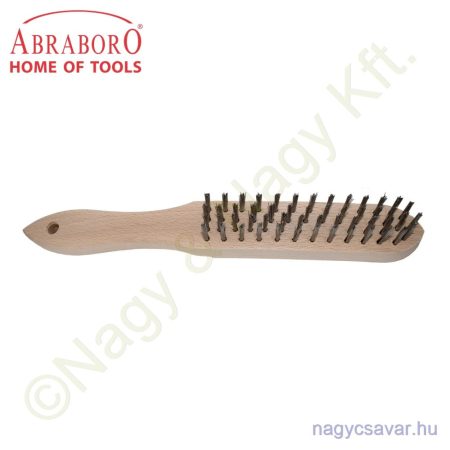 Kézi kefe fanyelű, 4soros 290/140mm 0.30 INOX ABRABORO