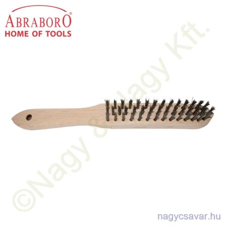 Kézi kefe fanyelű, 3soros 290/140mm 0.30 INOX ABRABORO