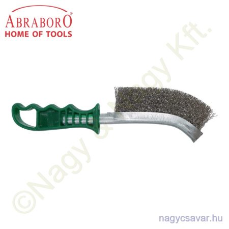 Kézi kefe zöld nyelű 290/140mm 0.30 INOX ABRABORO