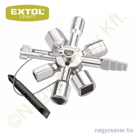 Kapcsolószekrény kulcs (vezérlőszekrény kulcs) 15 funkciós EXTOL Craft