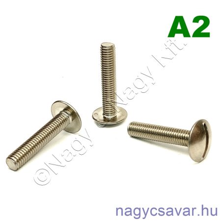 M4x40 lapos díszfejű eh.csavar A2