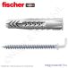   UX 8x50 WH W univerzális dübel fehér kampóval (25/cs) FISCHER