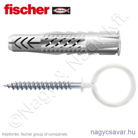 UX 8x50 OE W univerzális dübel fehér szemmel (25/cs) FISCHER