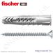   UX 8x50 R S/25 univerzális dübel peremmel és csavarral (25/cs) FISCHER