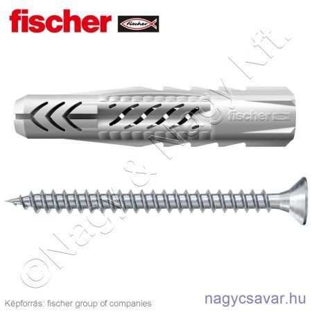 UX 10x60 S/20 univerzális dübel peremmel és csavarral (10/cs) FISCHER