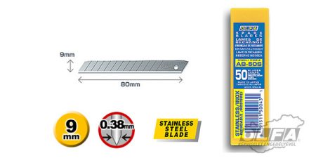 AB-50S 9mm-es rozsdamentes penge 50db OLFA