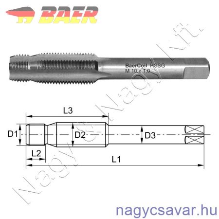 Kombi menetfúró M14x1,25x120mm