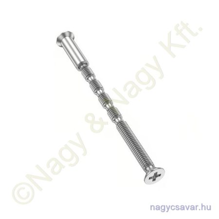 M4x60 sf.xh.csavar tördelhető, + M4x16 sf.hüvely