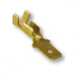 Szigeteletlen rátolható csatlakozó csap, sárgaréz 2,8×0,5mm, 0,5-1mm2