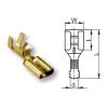 Szigeteletlen rátolható csatlakozó hüvely 6,3×0,8mm, 4-6mm2