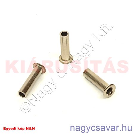 Csőszegecs 2,5x10mm sárgaréz + nikkel**