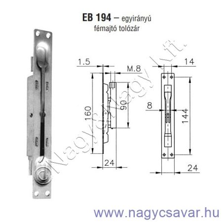 Tolózár egyirányú EB194