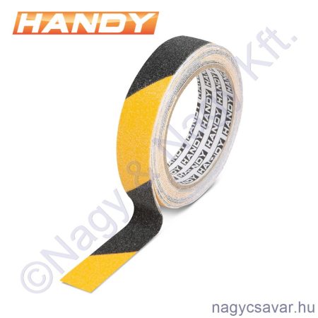 Ragasztószalag - csúszásmentes - 5mx25mm - sárga/fekete HANDY