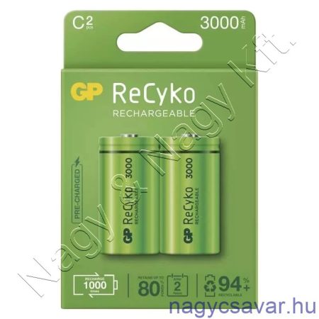 Akkumulátor BABY ReCyko 3.000mAh NiMh GP (C, HR14, Baby)