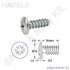 Panelrögzítő csavar 6,3x19mm 5mm furatba HAFELE