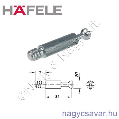 Minifix korpuszösszehúzó S100 8/34 HAFELE