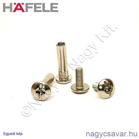 Bútorösszehúzó hüvely M6x16 nikk.+ hüvely átfogás; 32-42mm HAFELE