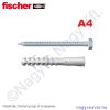 S 10 H 80 R SS rögzítődübel A4 csavarral FISCHER S 10 H 80 R SS rögzítődübel A4 csavarral FISCHER