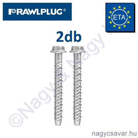 Betoncsavar hlf.tx. Ø12,5x75mm furat: 10mm, CE-ETA (2/cs) RAWL