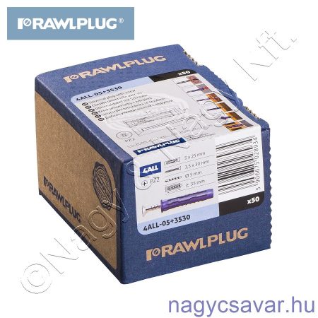4ALL 5x25 + 3,5x30 flcs (100+100db) műa.dobozos (R-SL11-4ALL05+3530) RAWL