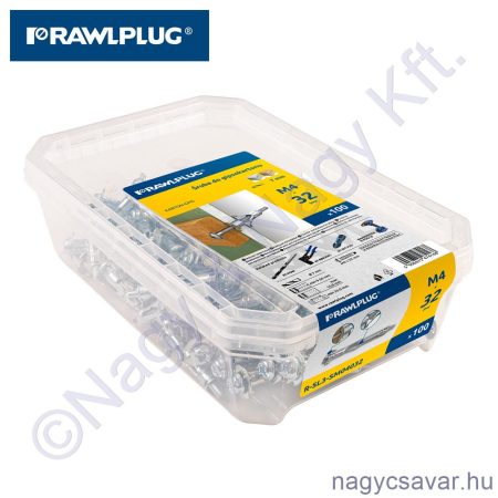 MOLLY dübel M4x32mm 3-13mm-ig műanyag dobozban (100/cs) RAWL