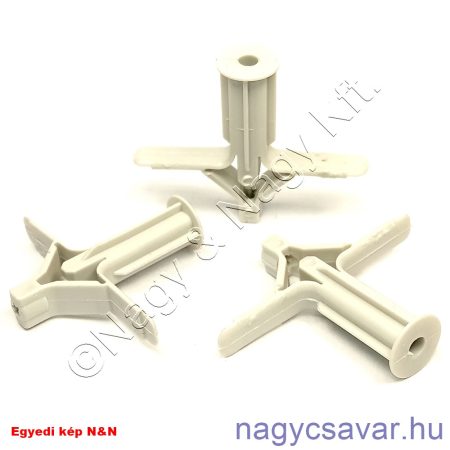 10x25 műanyag tipli dupla gk.-hoz (csavar Ø4mm)