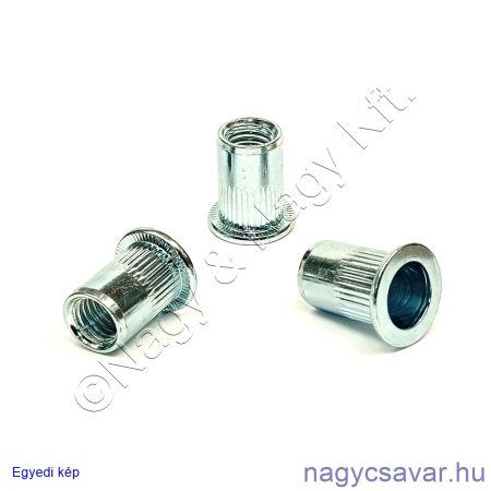 M12 NP recézett szegecsanya 1,0-4,0mm-ig, fúró Ø16,1mm KOE
