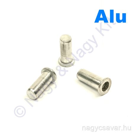 M5 NP zárt szegecsanya Alu 0,5-3,0mm-ig, fúró Ø7,0mm