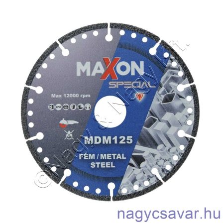 Fém vágó tárcsa 125x2,3x22,2mm vas/acél/KO MAXON