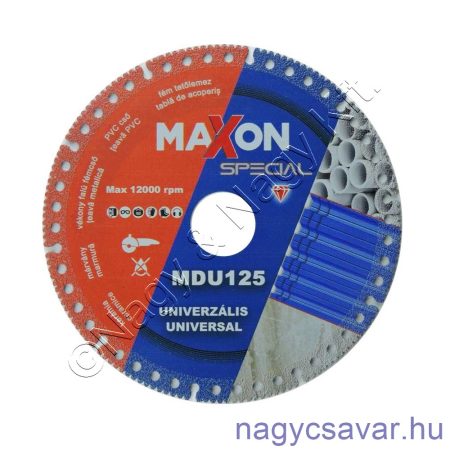 Univerzális tárcsa 125x1,55x22,2mm PVC/gipszkarton/márvány/kerámia MAXON