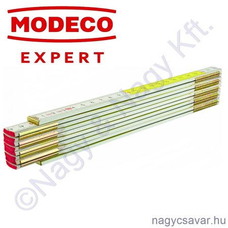 Fa mérőléc fehér/sárga 1m MODECO