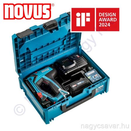 J-550 akkumulátoros tűzőgép 18V Li-Ion 1x2Ah + metabox NOVUS
