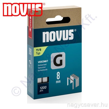 G 11 8mm tűzőkapocs, lapos 1.200db NOVUS