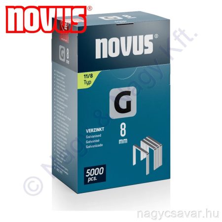 G 11 8mm tűzőkapocs, lapos 5.000db NOVUS
