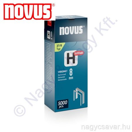 H 37 8mm tűzőkapocs, szuperkemény 5.000db NOVUS