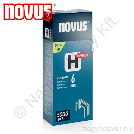 H 37 SH 6mm tűzőkapocs szuperkemény 5.000db NOVUS