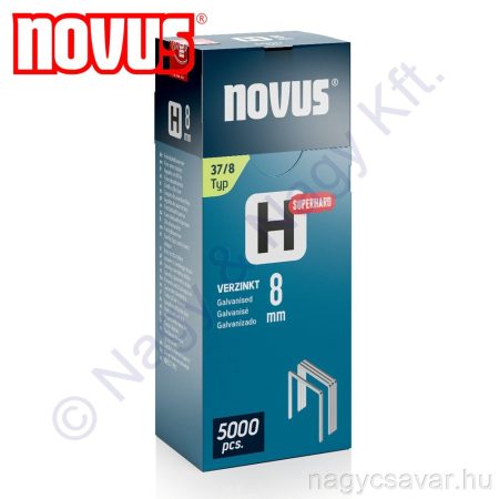 H 37 SH 8mm tűzőkapocs szuperkemény 5.000db NOVUS