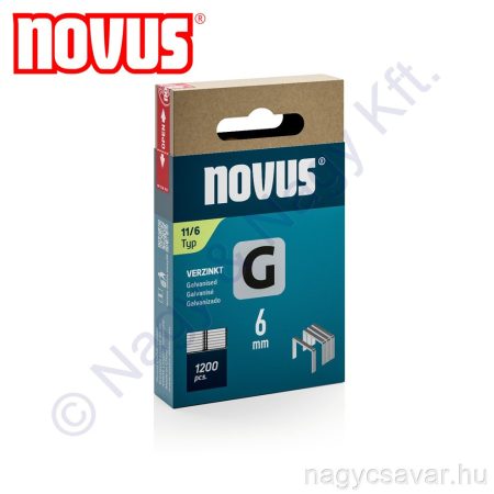 G 11 6mm tűzőkapocs 1.200db NOVUS