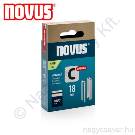 C 4 18mm keskeny tűzőkapocs 1.000db NOVUS