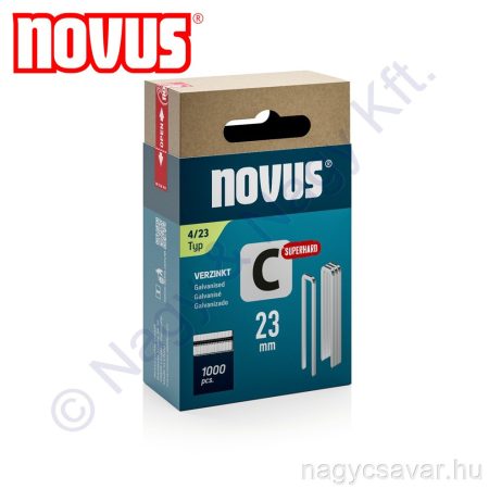 C 4 23mm keskeny tűzőkapocs 1.000db NOVUS